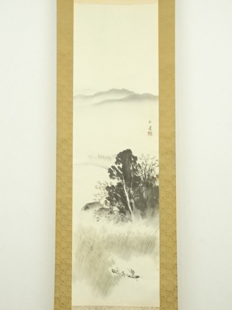 道具 ] - 道具 玉堂筆 秋江帰漁 肉筆絹本掛軸（保護箱） | ネット